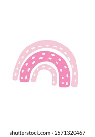 cute cartoon rainbow in kids' style