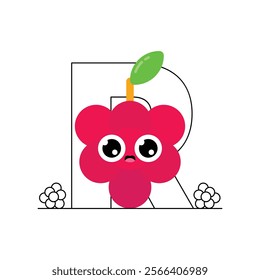 Cute Cartoon Raspberry Character, featuring cute expressions and playful legs for versatile use
