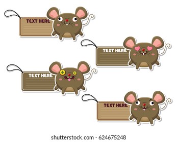 Cute cartoon Rats vector your text here