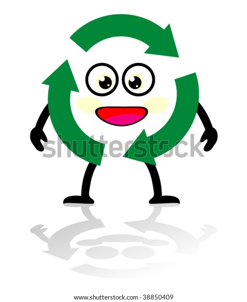 Cute Cartoon Recycle Symbols Stock Vector (Royalty Free) 38850409