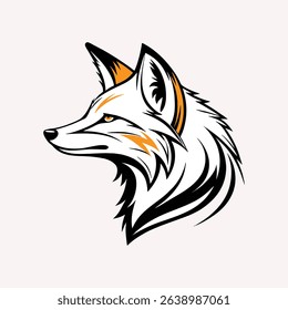 Cute cartoon red fox standing vector illustration