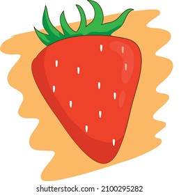 A cute cartoon and red strawberry vector illustration to complete your design