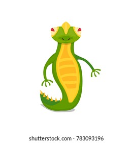 Cute cartoon Reptilians for children's parties and celebrations. Vector illustration on white background