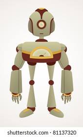 Cute Cartoon Retro Robot