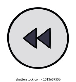 cute cartoon of a rewind button