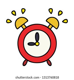 tira cómica de un reloj de alarma sonora