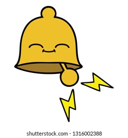 cute cartoon of a ringing bell
