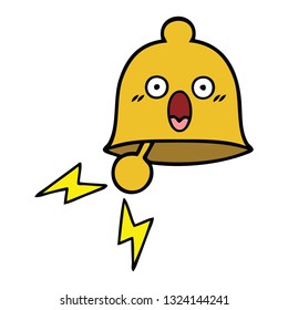 cute cartoon of a ringing bell