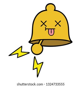 süßer Cartoon einer Ringglocke