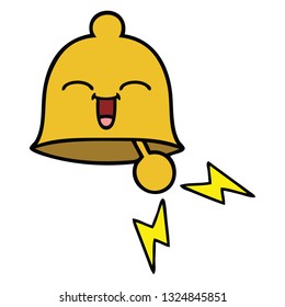 cute cartoon of a ringing bell