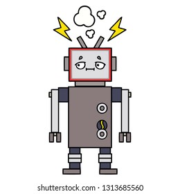 cute cartoon of a robot
