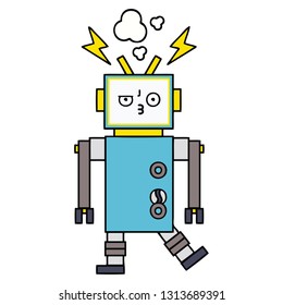 cute cartoon of a robot