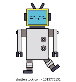 cute cartoon of a robot