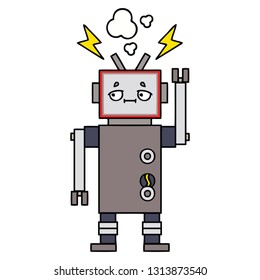 cute cartoon of a robot