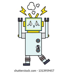cute cartoon of a robot