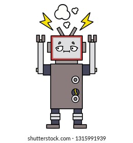 cute cartoon of a robot