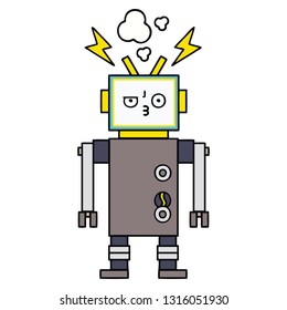 cute cartoon of a robot