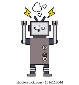 cute cartoon of a robot