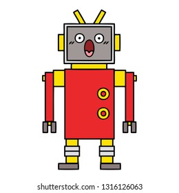 cute cartoon of a robot