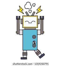 cute cartoon of a robot