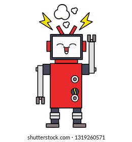 cute cartoon of a robot