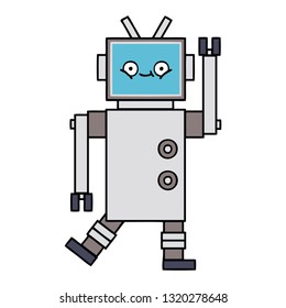 cute cartoon of a robot