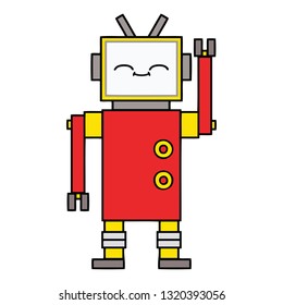 cute cartoon of a robot