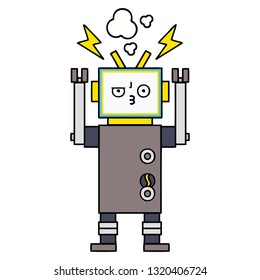 cute cartoon of a robot