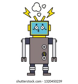 cute cartoon of a robot