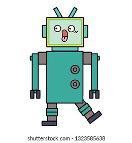 cute cartoon of a robot