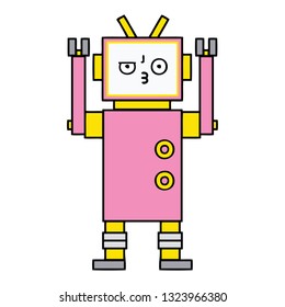 cute cartoon of a robot