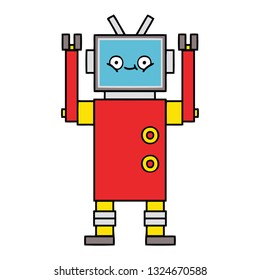 cute cartoon of a robot