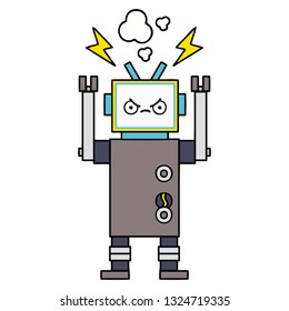 cute cartoon of a robot