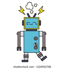 cute cartoon of a robot