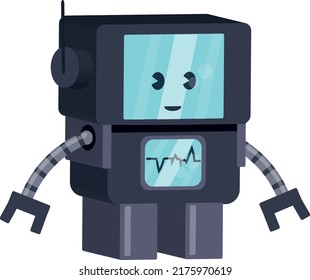 Cute Cartoon Robot 3d Render.