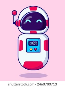 Cute cartoon robot. Artificial Intelligence. Robot assistant. 