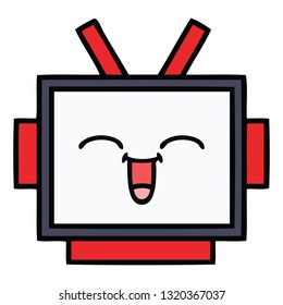 cute cartoon of a robot head