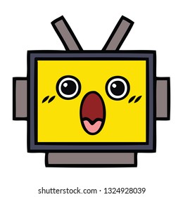 cute cartoon of a robot head