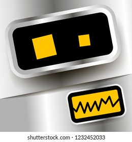 Cute cartoon robot isolated on ackground illustration vector , design for kids