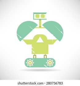 cute cartoon robot, monster