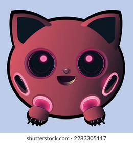 cute cartoon robot monster 3d