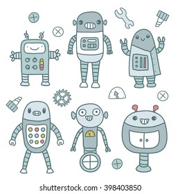 cute cartoon robots