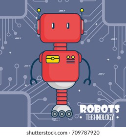 cute cartoon robots technology