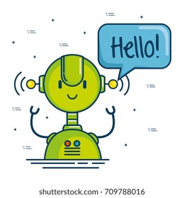 cute cartoon robots technology