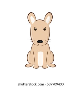 cute cartoon rodent or a cute dog - vector illustration
