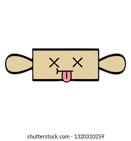 cute cartoon of a rolling pin