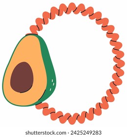 Lindo dibujo animado de goma diadema ilustración vectorial.