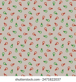 Cute Cartoon Rum bottle Seamless Pattern background. Vector illustration.