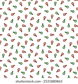 Cute Cartoon Rum bottle Seamless Pattern background. Vector illustration.