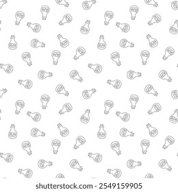 Cute Cartoon Rum bottle Seamless Pattern background. Vector illustration.
